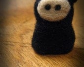 Handmade Needle Felted Mini Ninja ,Soft plush toy or desk decoration