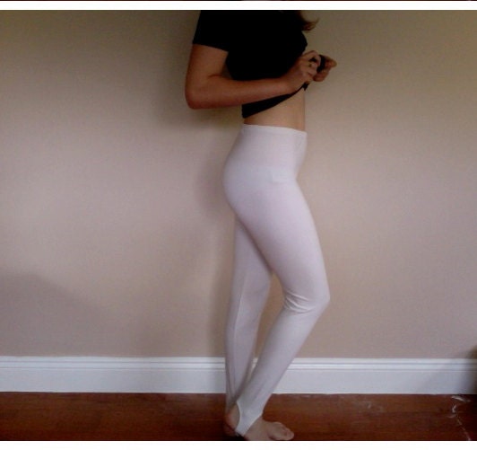 Vintage White High Waisted Leggings