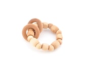 Baby Rattle Toy - Montessori Wooden Toy - Eco Friendly Wooden Rattle - Organic Baby Toy (U)