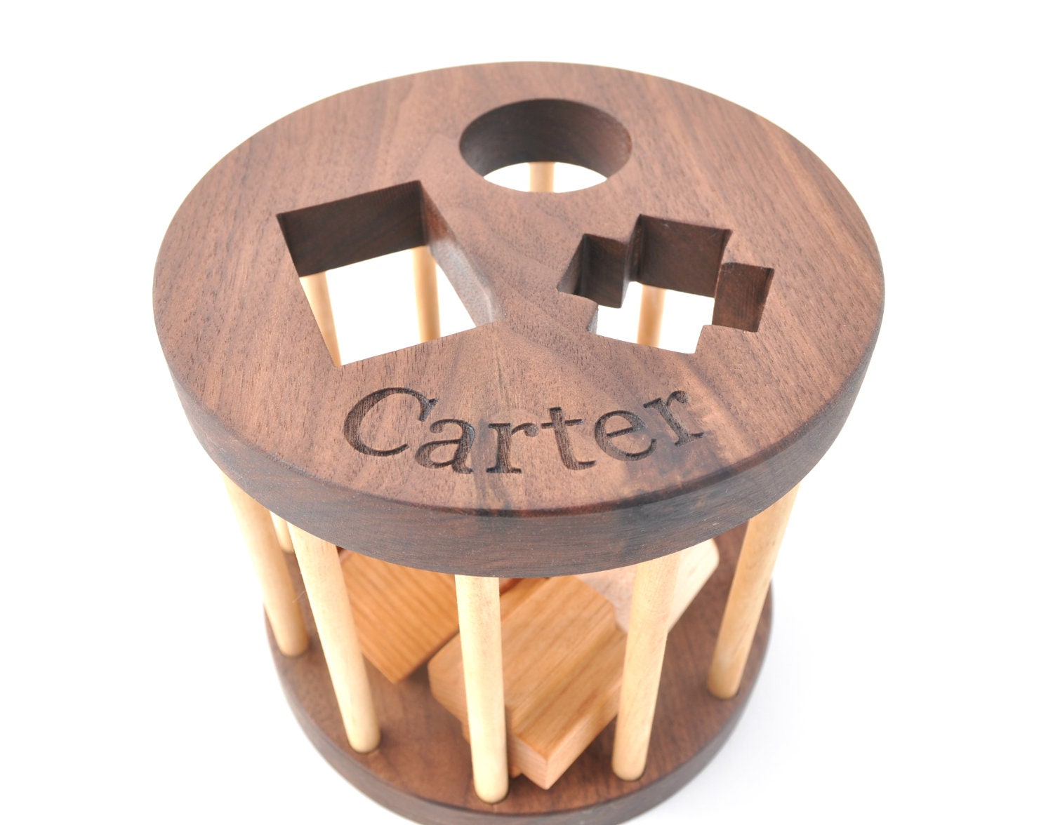 Personalized Shape Sorter Toy - Montessori Inspired Wooden Toy for a Baby or a Toddler - Eco-Friendly Sorting Game - Organic Wood Toy