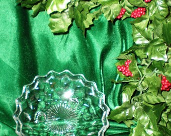 Three Footed Crystal Berry Bowl by Fostoria