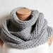 latest fashion scarf,unisex scarf, infinity Scarf. Block Infinity Scarf. Loop Scarf, Circle Scarf, Neck Warmer. Gray Crochet Infinity