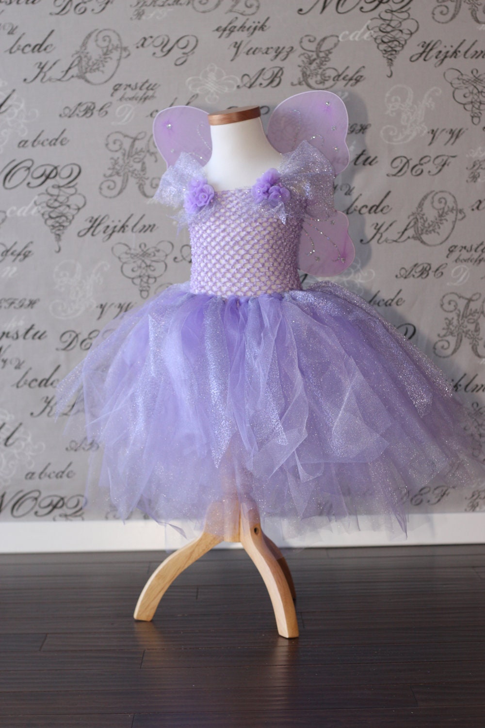 Lavender Princess Fairy Tulle Tutu Dress-up Halloween Costume Flower Girl Dress Wedding Bridal Children Toddler Infant Custom Crochet