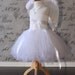 White Angel Princess Tulle Tutu Halloween Costume Dress Custom Dress-Up Bridal Flower Girl Halo Wedding Infant Baby Child Girl