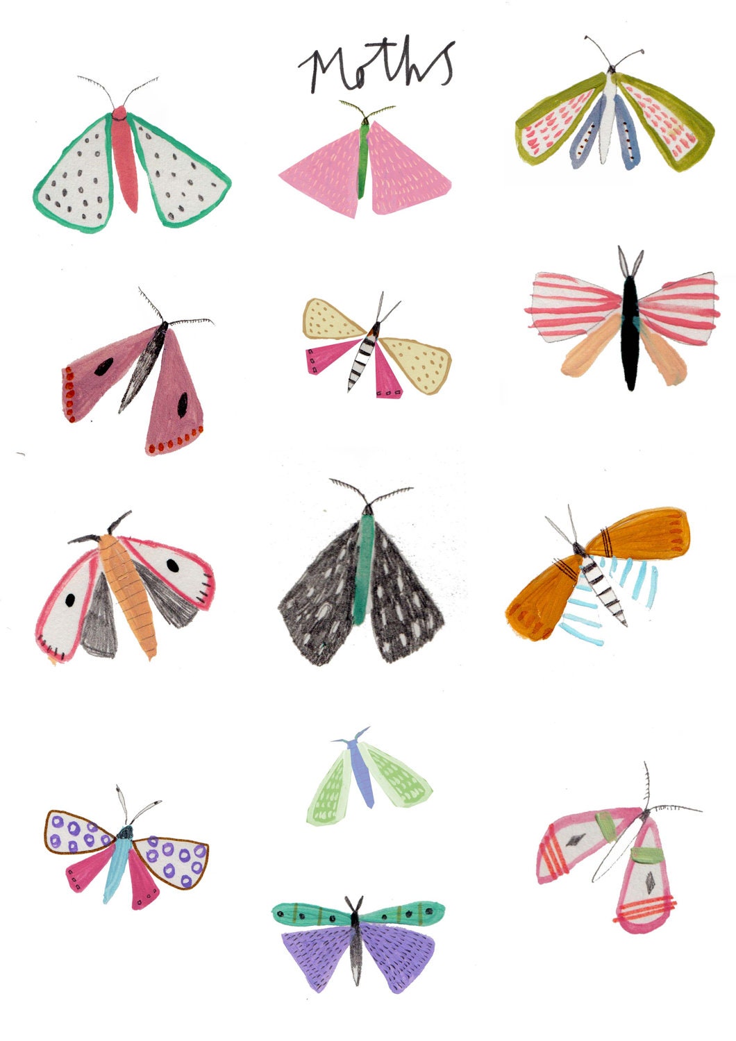 Digital Print. The Moths. Limited Edition Art Print by Amyisla. Art Print.