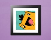 Little Miss Orange - 8x8 Illustration Print (limited edition)