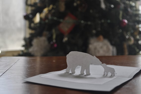 Charming Polar Bear Pop-up Card