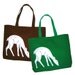 Large Deer Screen Printed Tote Bag