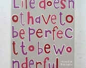 Annette Funicello Quote in Berry Colors (8x10 Canvas)