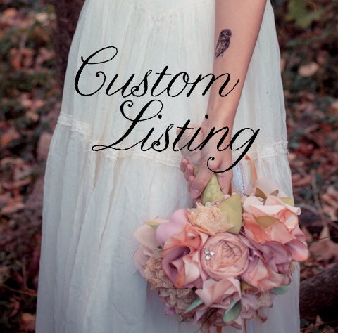 RESERVED Fabric Flower Bouquets Deposit - For Kylie