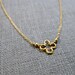 Delicate Gold Clover Necklace / Four Leaf Clover Necklace / Quatrefoil Necklace / Simple Gold Necklace