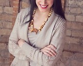 SALE. Faceted Amber. Jasper and Crystal Statement Necklace. One of a kind. Mustard Yellow.