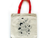 Crazy Cat Lady Tote - Cotton canvas caryall - Fun, Sexy Bag