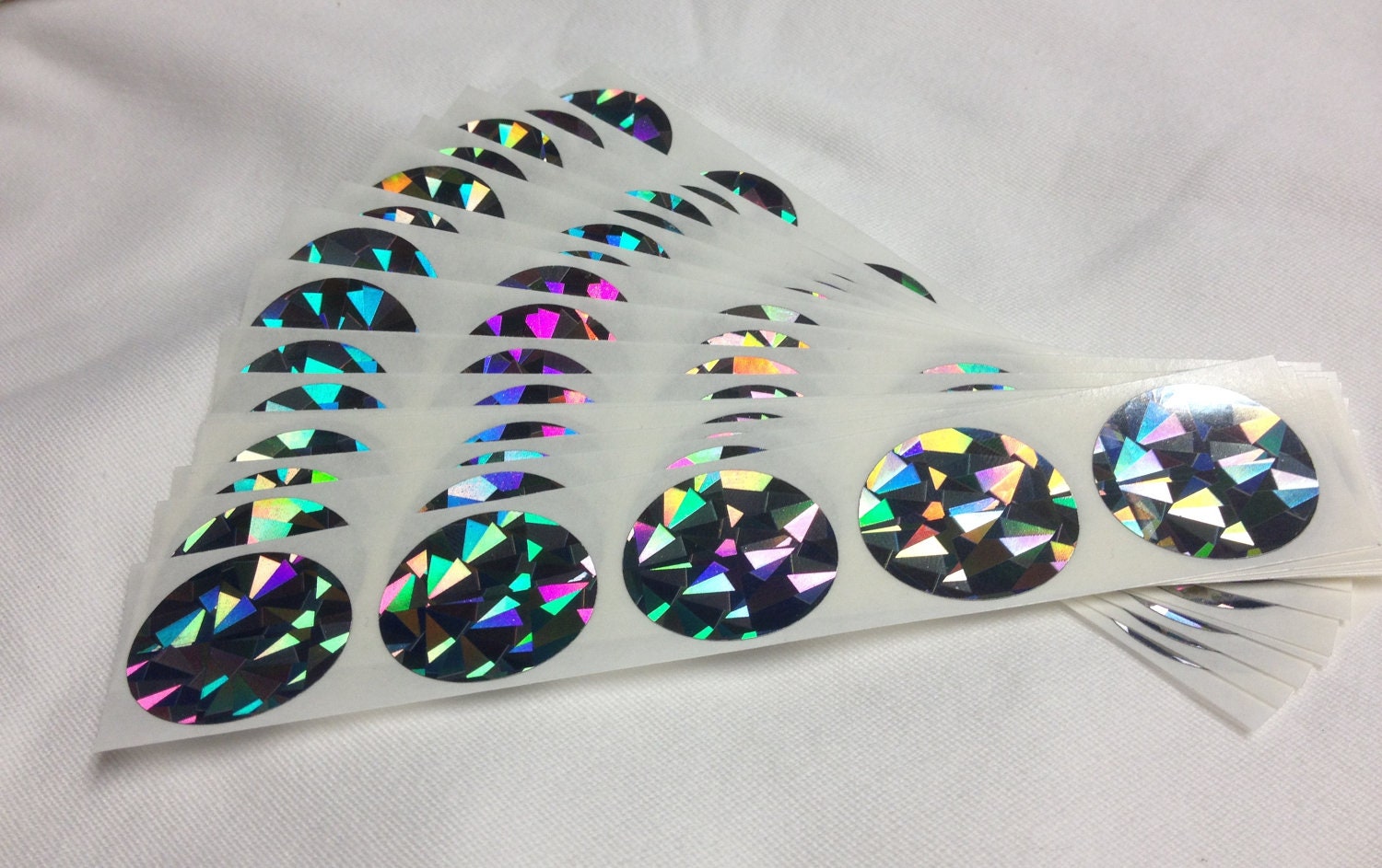 100 Silver 1 inch Round HOLOGRAM scratch off labels stickers for games and promotions Exclusive