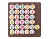 Alphabet Magnets Learning Toy - Mid Century and Modern Type Face - Home Schooling magnets set - Back to School Learning - WalterSilva