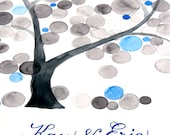 Custom Signature Wedding Guest Book Alternative - Personalized signature guestbook - Event Tree, bridal shower, family reunion