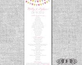 bunting banner garland, Wedding Program, Molly design