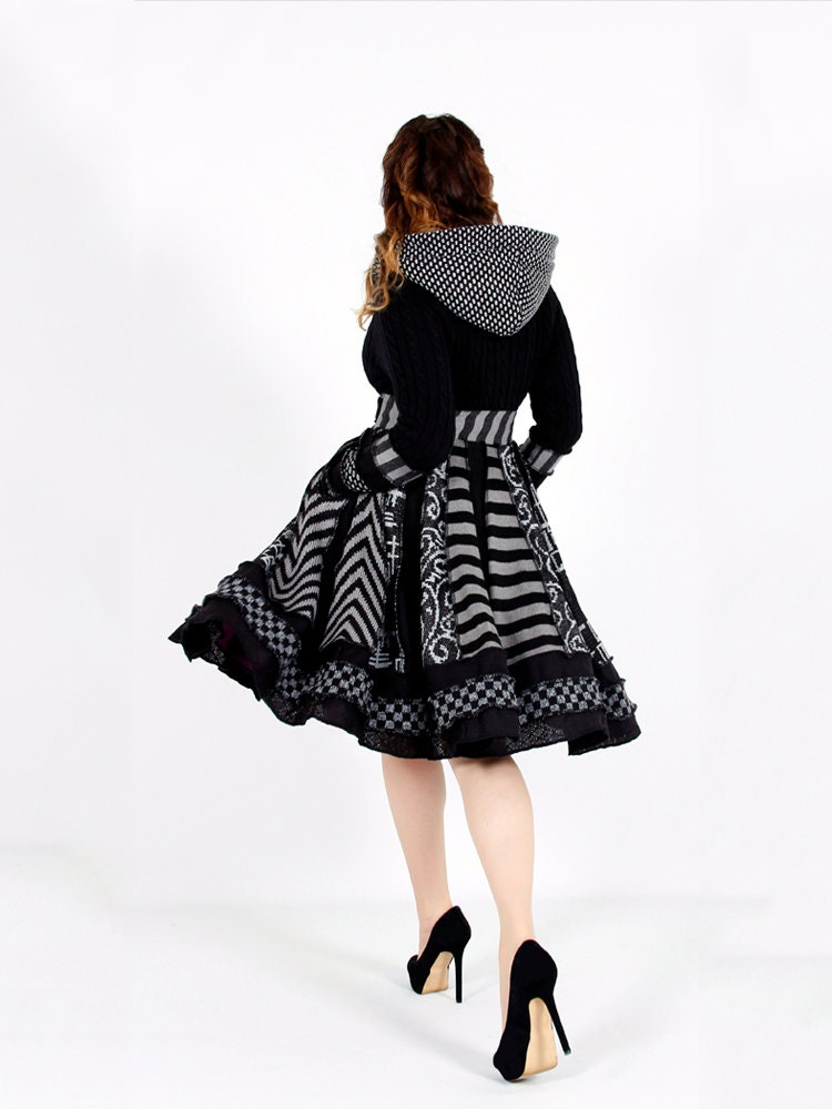 Urban Chic - Custom Gothic Black Sweater Coat