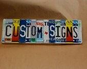 Custom Made License Plate Sign Made To Order
