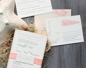 Beach Romance - Destination Wedding Invitations, Gray, Peach, Ivory - Purchase to Start the Ordering Process