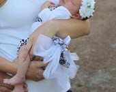 Newborn Girls Coming Home outfit Damask Custom Ruffled Bloomers and Onesie Set