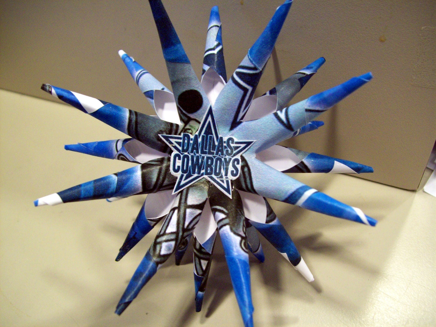 Handmade Dallas Cowboys Ornament or Rear View Mirror Charm