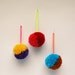 Pom pom bauble decoration set