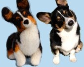 Custom Pembroke Welsh Corgi - Mini Felt Pet Portraits To Match Your Dog