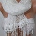 Mothers Day gift Tulle Scarf - Lace scarf - White scarf...bridesmaid gift