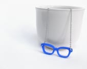 Blue Glasses Necklace - Acrylic Laser Cut  Pendent