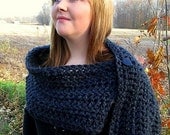 As seen in Midwest Living Magazine Button Up Shawl or Scarf Chunky Button Wrap