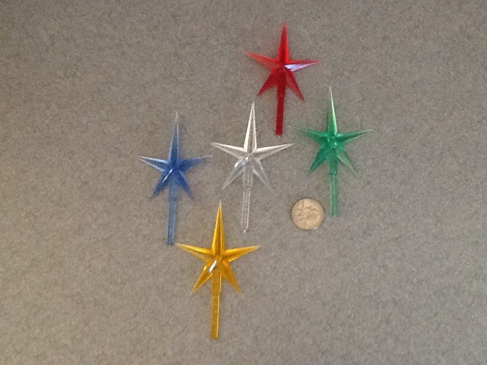 One Replacement  STAR ,LARGE, for ceramic Christmas tree  in Red, Blue, green, yellow or Clear