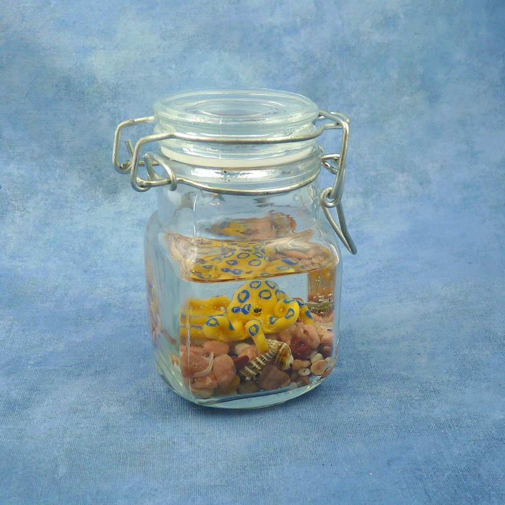Blue Ringed Octopus Mini Perma-Pet - Original Marine Life Sculpture
