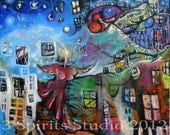 HUGE Original Painting by Jennifer Gillia Cutshall- "Lighting The Way"