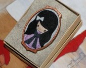 SALE Jordan...Mahogany and felt brooch