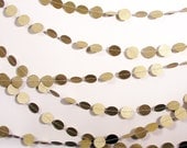 Gold String of Circles Paper Garland Holiday