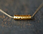 Golden Galaxy Necklace Dotted Gold Bar Metal Jewelry