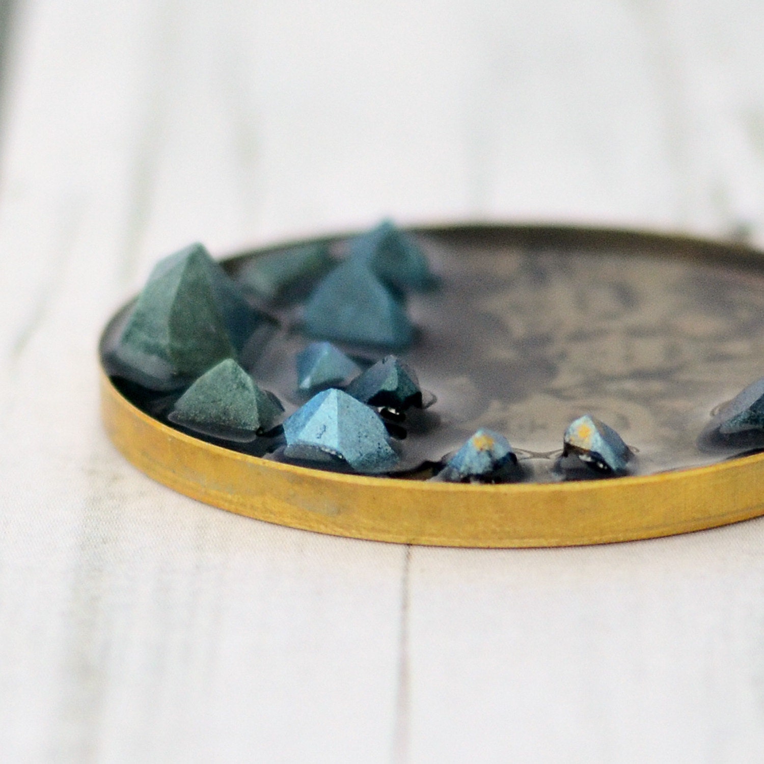 Misty Blue Faux Terminated Quartz Points Necklace with Sailors