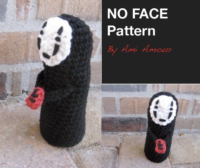 No Face crochet pattern Spirited Away amigurumi PDF by amiamour