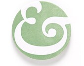 Ampersand Coasters (Letterpress printed), set of 8, SECONDS, Ready to Ship