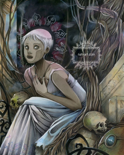 Ruins - Steampunk - Fnatasy MINI Art Print on Satin Paper