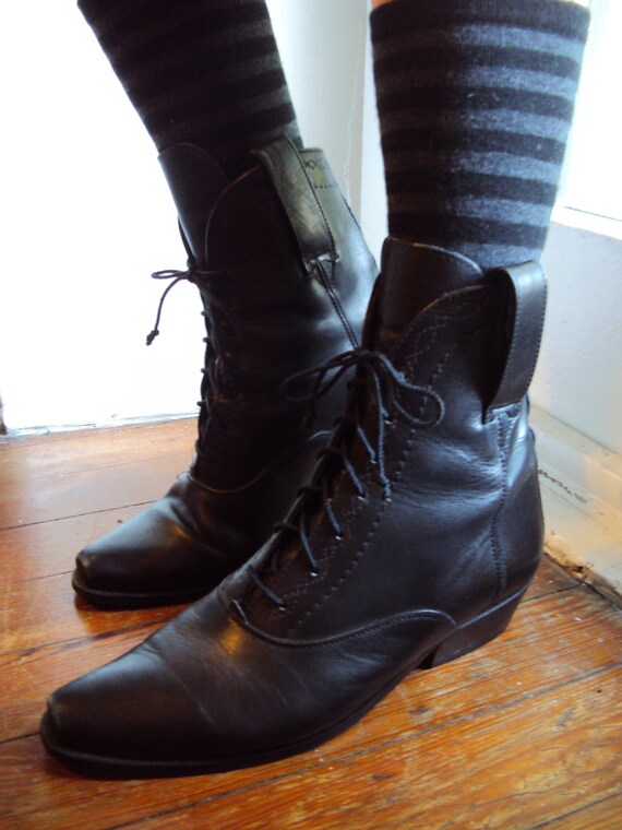 witchy lace up boots