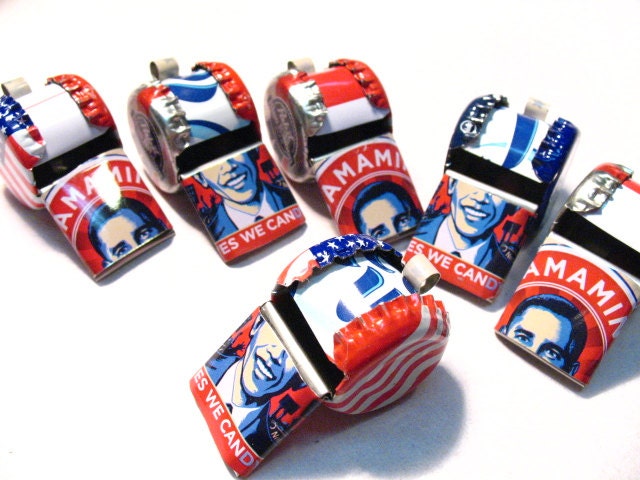 Whistle Obama Red White and Blue