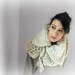 Handknitted Chunky Elegant Cowl / Capelet - Cream Beige Ivory - Adjustable - Mohair - FEMMINA