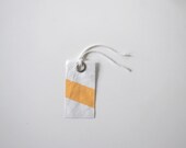 Upcycled Sail Luggage Tag  - Yellow Stripe