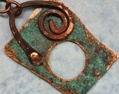 Hammered Rustic Copper Toggle Clasp