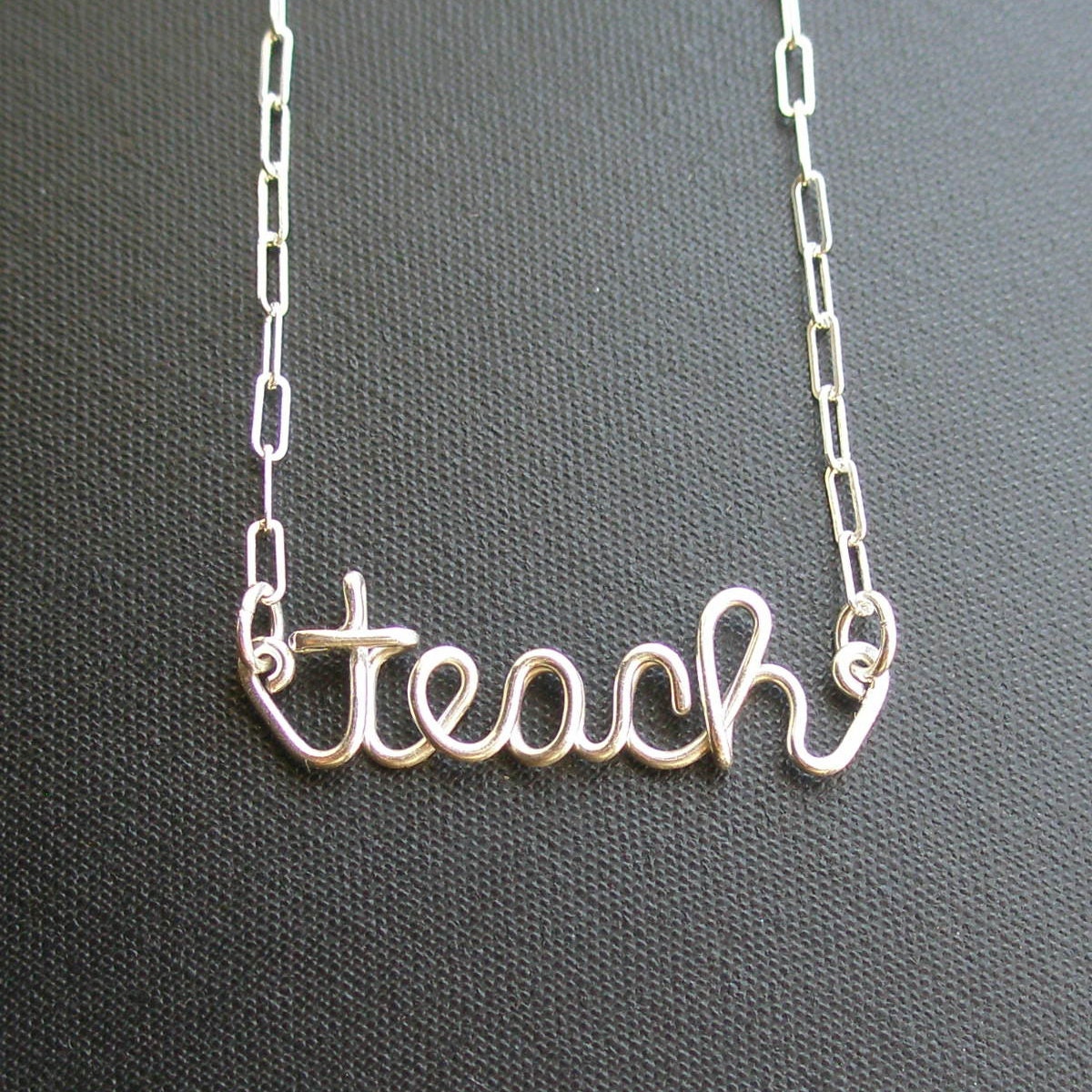 teach necklace - all sterling silver