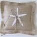Burlap Starfish Ring Bearer pillow