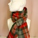 Vintage Plaid WOOL neck Scarf