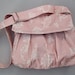 Vintage Pink Messenger Bag - Wildflowers - Adjustable Strap - Zippered Pocket